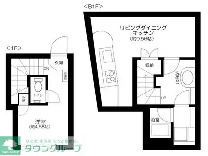 APARTMENT小石川後楽園(1LDK/1階)の間取り写真