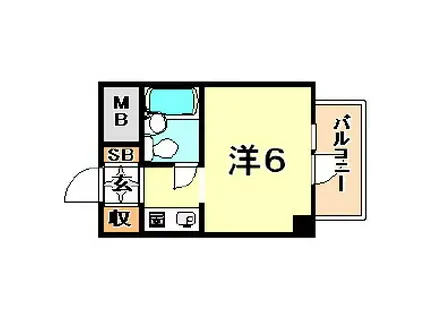万葉ハイツ元町(ワンルーム/4階)の間取り写真