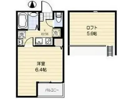 GRACE FLORA 21(1K/3階)の間取り写真