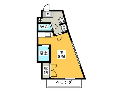 サンメリー(ワンルーム/3階)の間取り写真