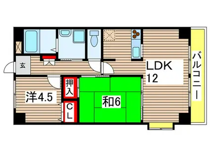 オリオンハイツ(2LDK/3階)の間取り写真