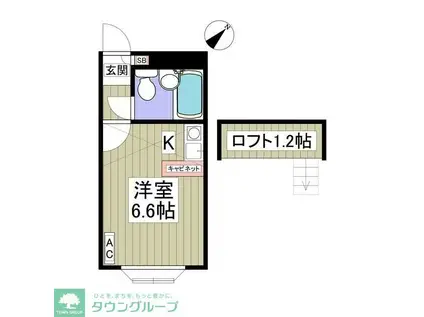 ベルピア久喜第3(ワンルーム/2階)の間取り写真