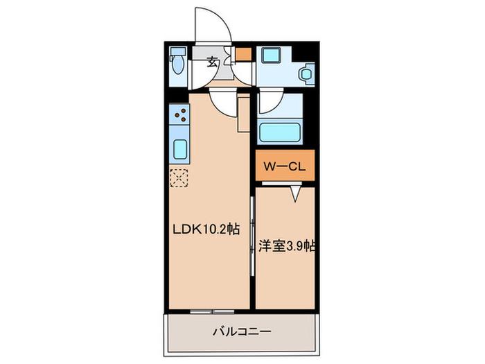 アイナ ルアナ ウル(1LDK/1階)の間取り写真