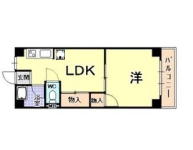 貴和芦屋ハウス(1LDK/3階)の間取り写真