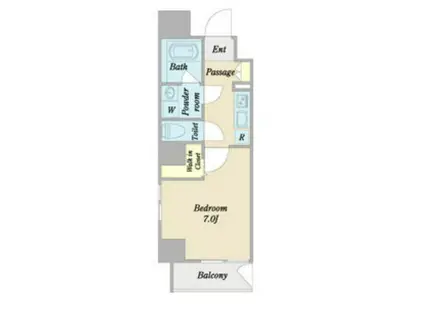 L`ALLURE(1K/5階)の間取り写真