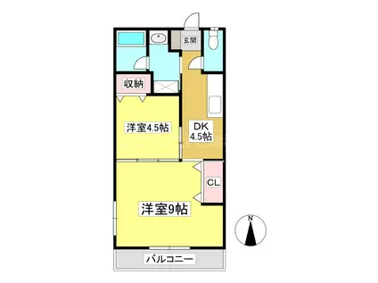 アゼリアII(2K/2階)の間取り写真