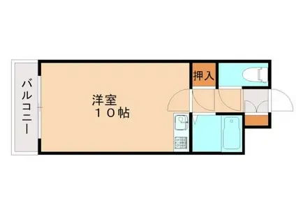 アーバンポート折尾学園都市(ワンルーム/2階)の間取り写真