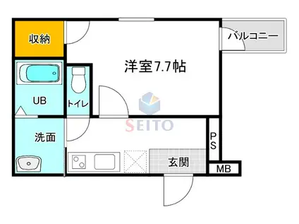 フジパレス垂水町II番館(1K/3階)の間取り写真