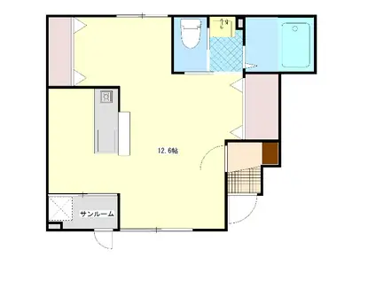 スモーレIV B(ワンルーム/1階)の間取り写真