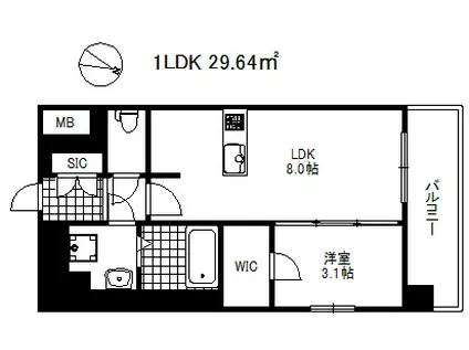アルティザ王子公園D.C(1LDK/10階)の間取り写真