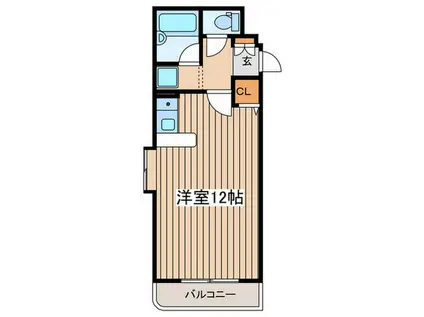 クリオ山鼻南壱番館(ワンルーム/2階)の間取り写真