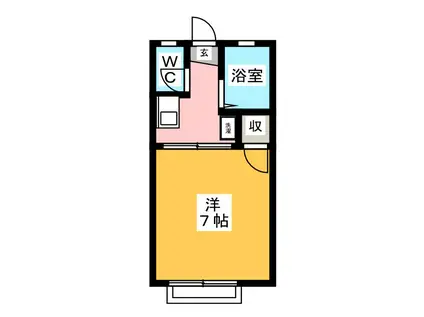 TMシマダ(1K/1階)の間取り写真