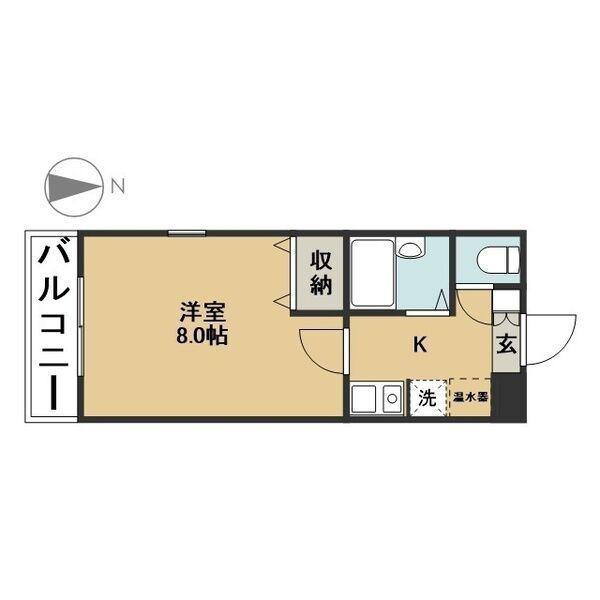 エクセランス小池II(1K/3階)の間取り写真