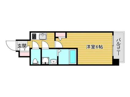 エスリード弁天町ベイコート(1K/8階)の間取り写真