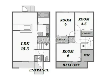 グランツ内浜(3LDK/1階)の間取り写真