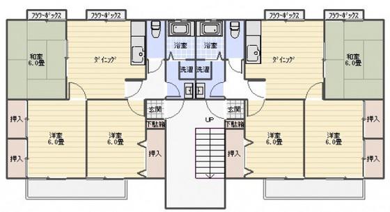 サンライズ矢賀B(3DK/1階)の間取り写真