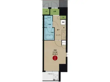 エルザビル名古屋駅前(1K/3階)の間取り写真