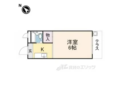 第2三島ハイツ(1K/1階)の間取り写真