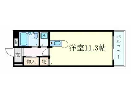 ペシュモトシオ(ワンルーム/2階)の間取り写真