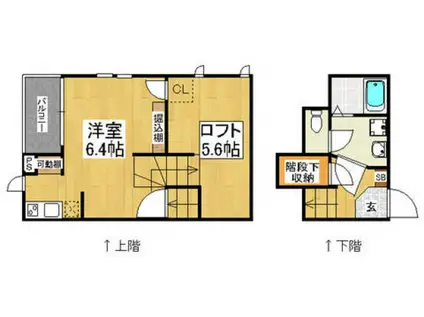 CB箱崎アンジュ2(1K/1階)の間取り写真