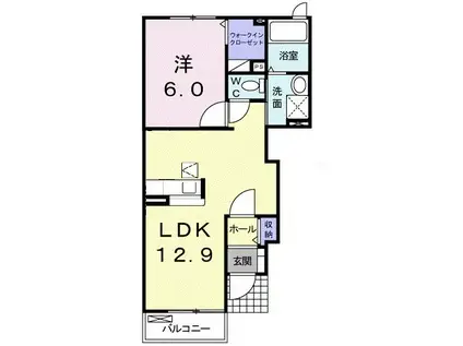 アウローラ(1LDK/1階)の間取り写真