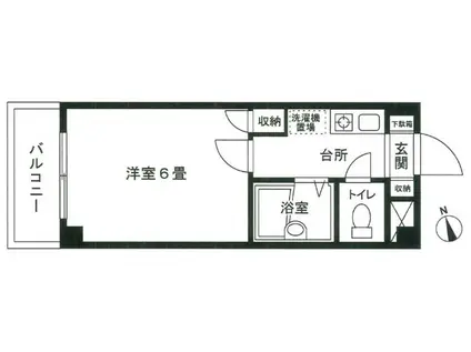 深川富岡三番館(1K/1階)の間取り写真