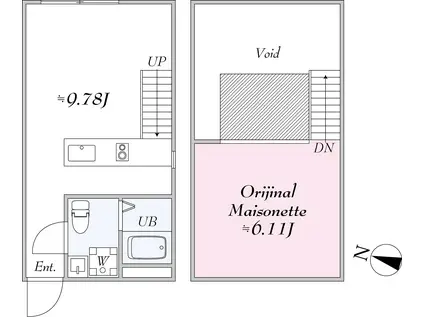 TRIAS652(1LDK/4階)の間取り写真