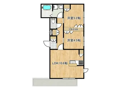 CASA ETERNA(2LDK/2階)の間取り写真