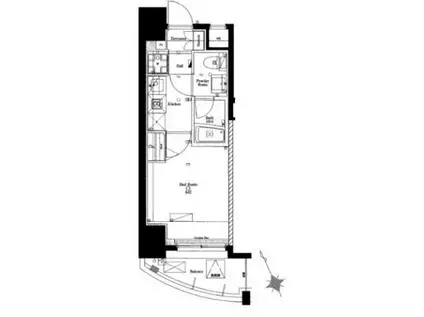 AZEST西巣鴨(1K/8階)の間取り写真