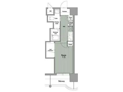 アクタス六本松タワー(1K/9階)の間取り写真