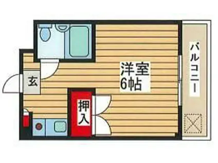 トウセンハイツ京島(ワンルーム/3階)の間取り写真