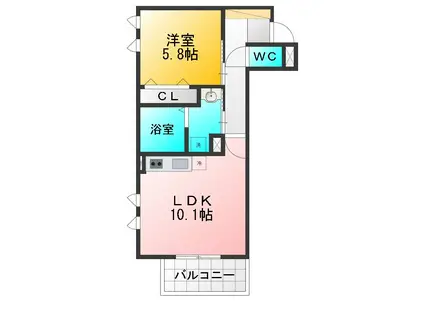 東京都練馬区上石神井南町3計画(1LDK/3階)の間取り写真
