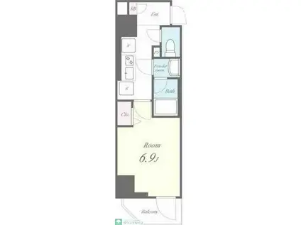 ディラヴェール八王子(1K/12階)の間取り写真