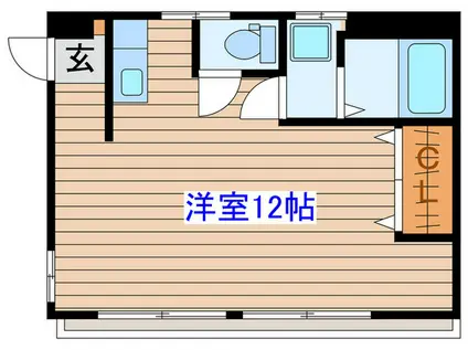 赤坂マンション(ワンルーム/4階)の間取り写真