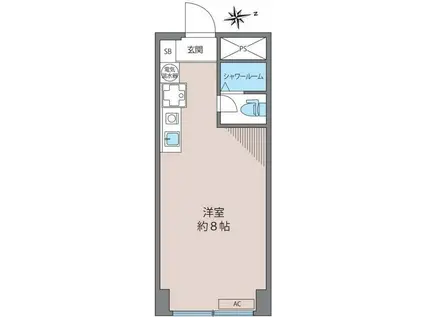 山王アーバンライフ(ワンルーム/10階)の間取り写真