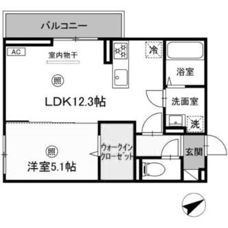 HAU`OLI RESIDENCE(1LDK/2階)の間取り写真