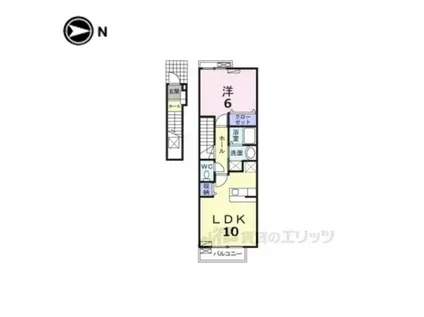エクセルコートA(1LDK/2階)の間取り写真