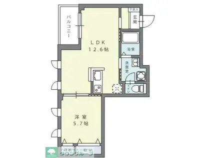 マ・メゾン(1LDK/3階)の間取り写真