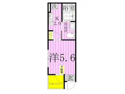 サンライト・ミラ(1K/3階)の間取り写真