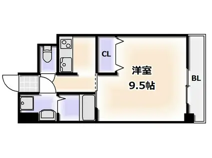 レバンガABENO AP(1K/3階)の間取り写真