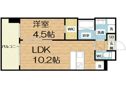 プレジオ大正(1LDK/12階)の間取り写真