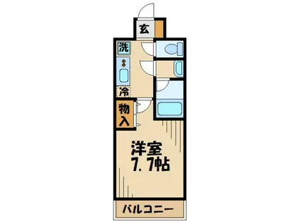 スカイコートグレース調布(1K/2階)の間取り写真