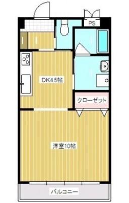 遠州鉄道 自動車学校前駅 徒歩15分 3階建 築20年(1DK/3階)の間取り写真
