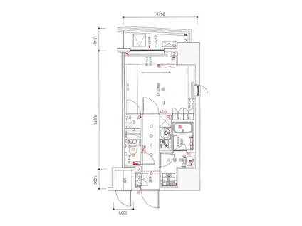 フェルクルールプレスト池袋ウエスト(1K/4階)の間取り写真