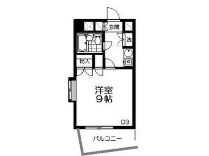 エスパシオ支倉(1K/6階)の間取り写真
