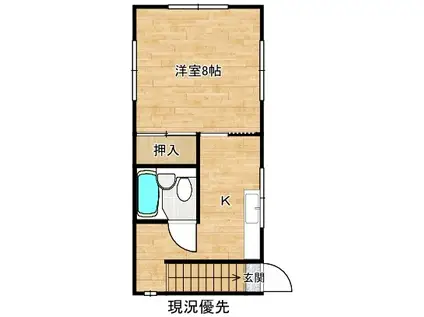 サンティーヌ富士(1DK/2階)の間取り写真