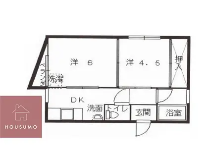 石原マンション(2DK/2階)の間取り写真