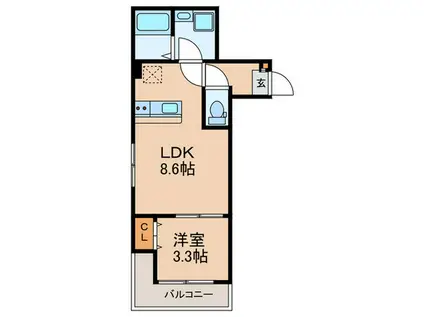 コスモチッタ(1LDK/1階)の間取り写真