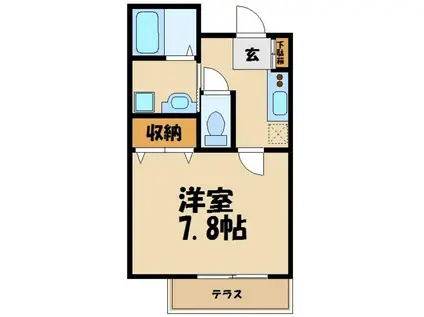 コンフォリア志村坂上(1DK/3階)の間取り写真