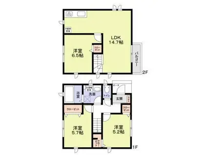 MODENA医大前(1LDK/9階)の間取り写真